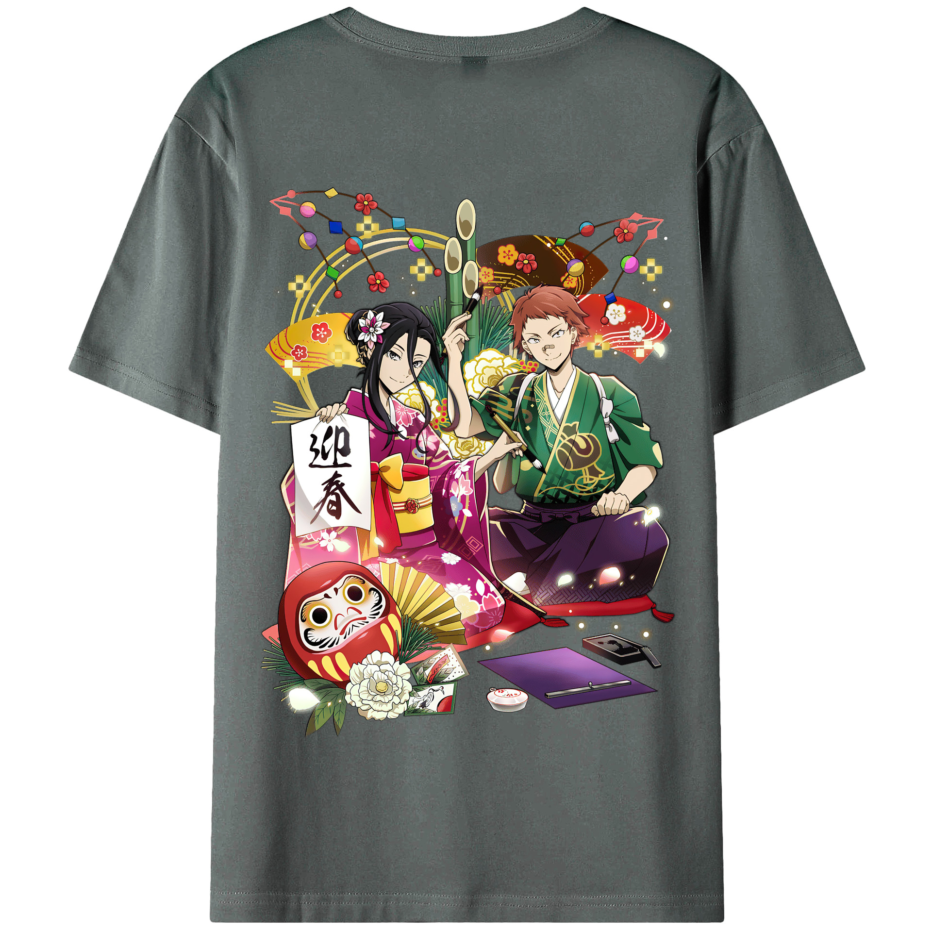 （画像用） 文豪ストレイドッグス Bungo Stray Dogs 綿100％半袖Tシャツ（背面プリント）